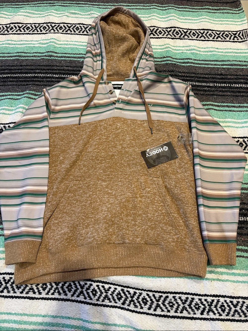 Men’s Hooey Brown Striped Pullover Hoodie